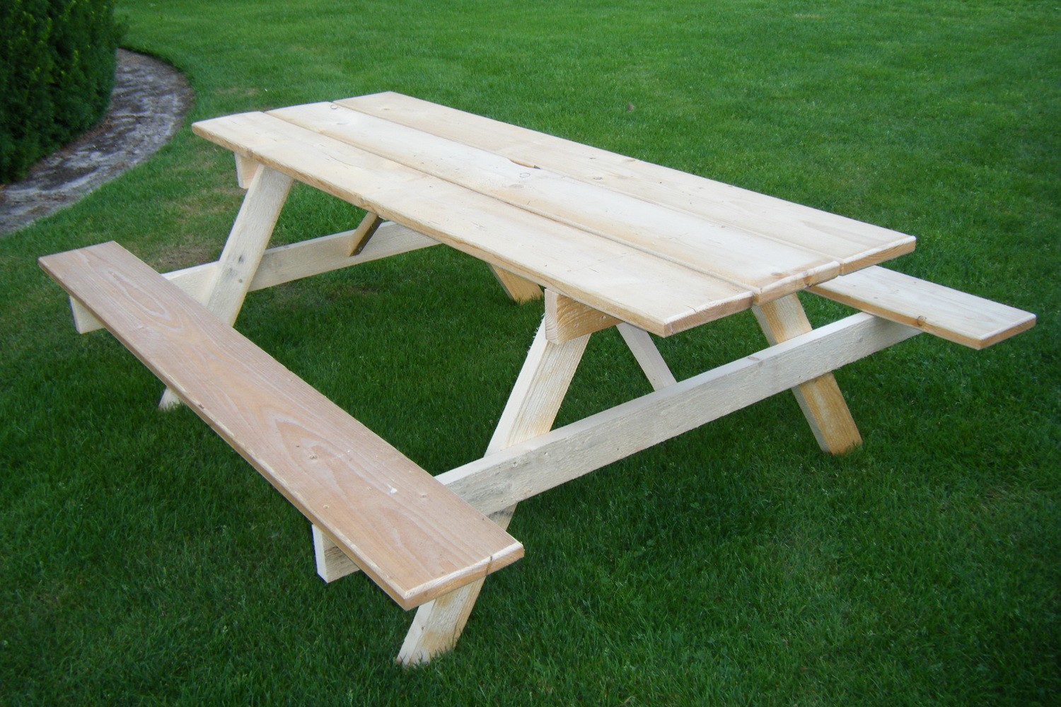 Bauholz Picknicktisch
