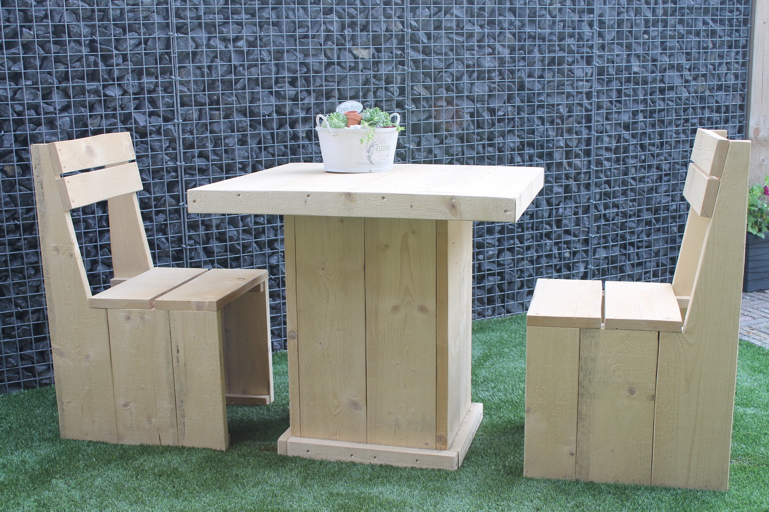 Bauholz Bistro-Set