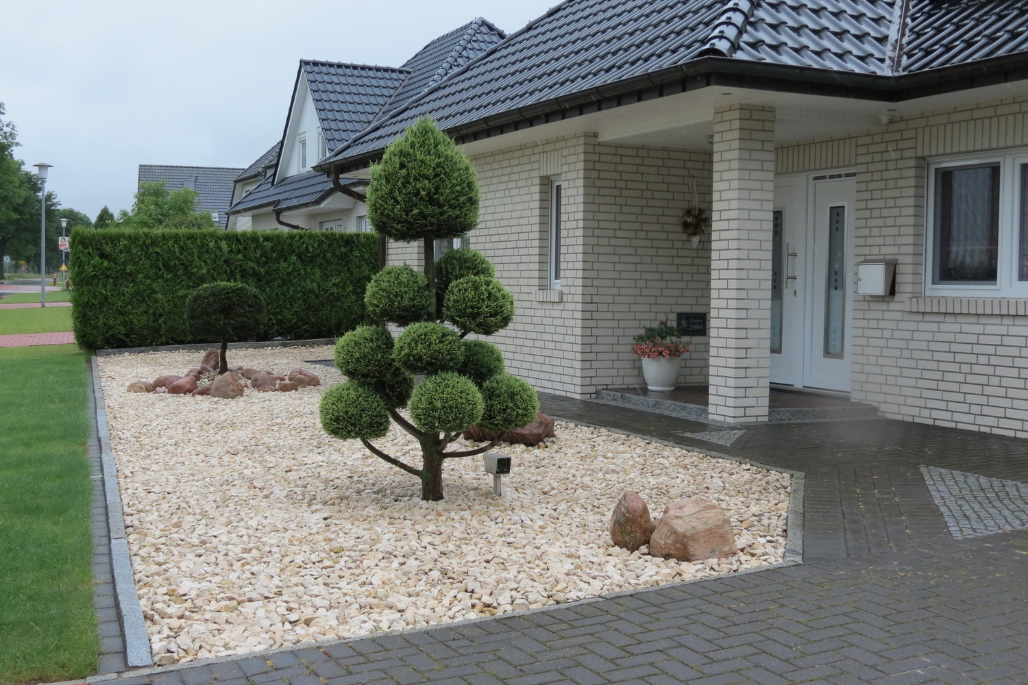 Ziersplitt und sand
