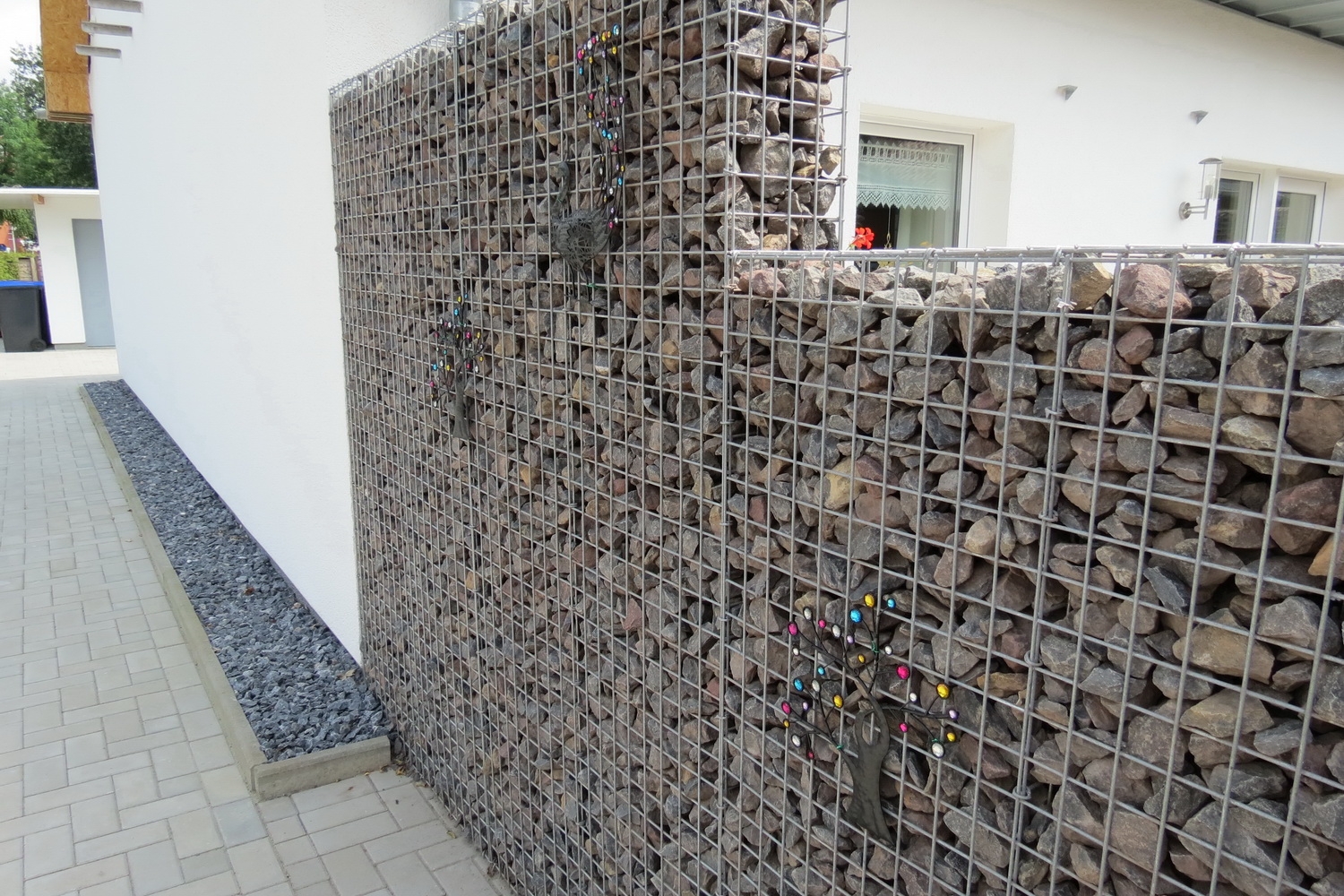 Basalt Braun 40-80mm Gabionen Zaun