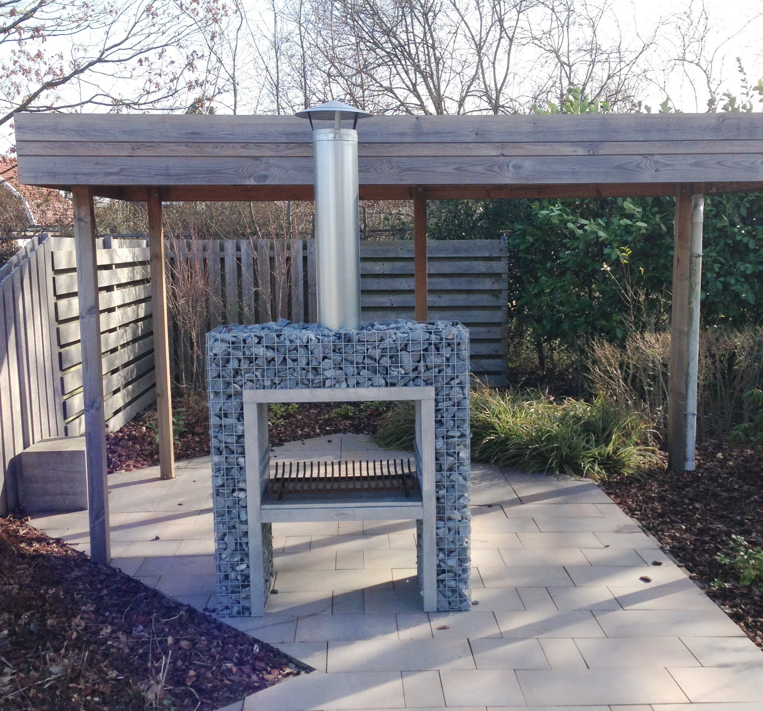 Steinkorb Block-Kamin Grill