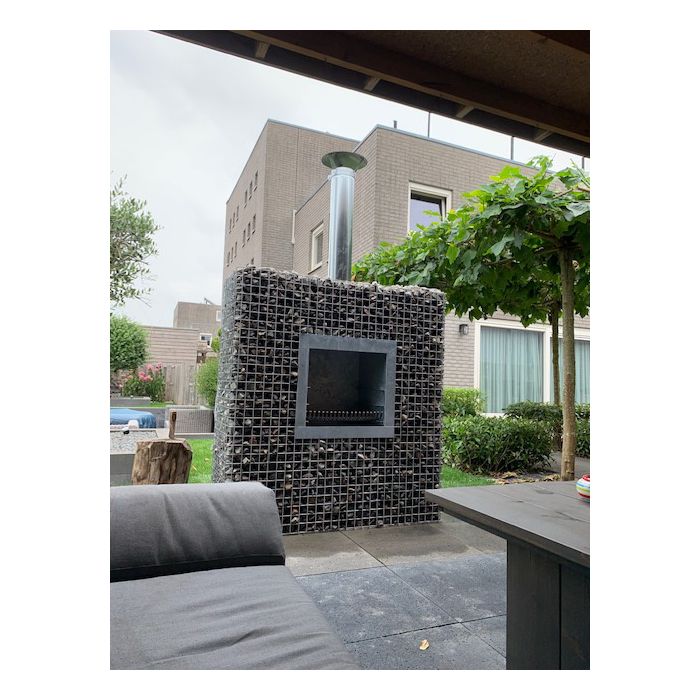 Steinkorb Würfel-Kamin Grill lxhxt 1,40m x 1,40m x 0,55m