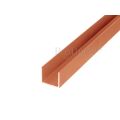 Alu U-Bodenprofil Braun 2 Meter lang  