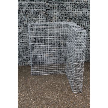 Gabionen Mülltonnenboxen Duo Anbau