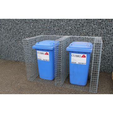 Gabionen Mülltonnenboxen Duo