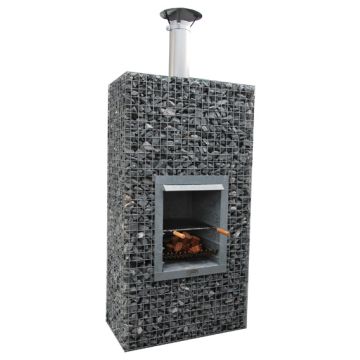 Gabionen Wandkamin Grill