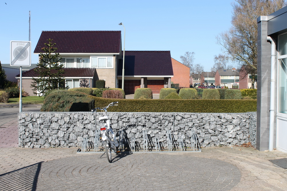 Gabionen befüllt mit Tournai Bruchstein