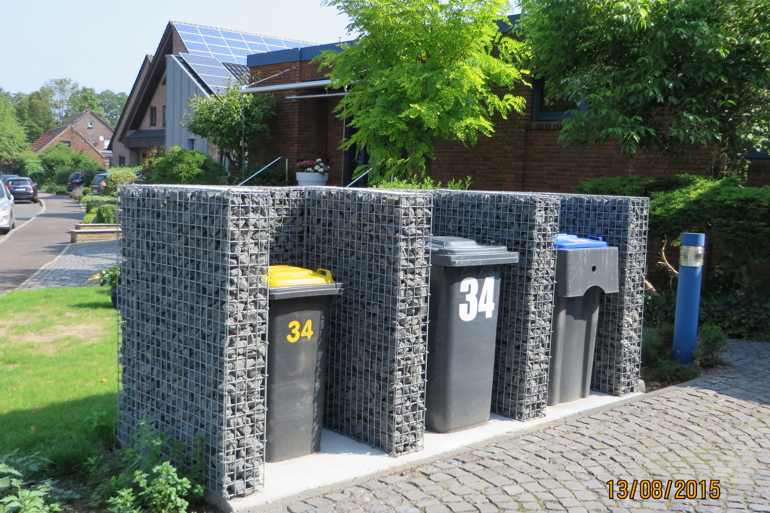 Gabionen Mülltonnenbox nach Mass