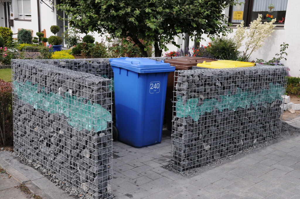 Gabionen Mülltonnenbox nach Maß