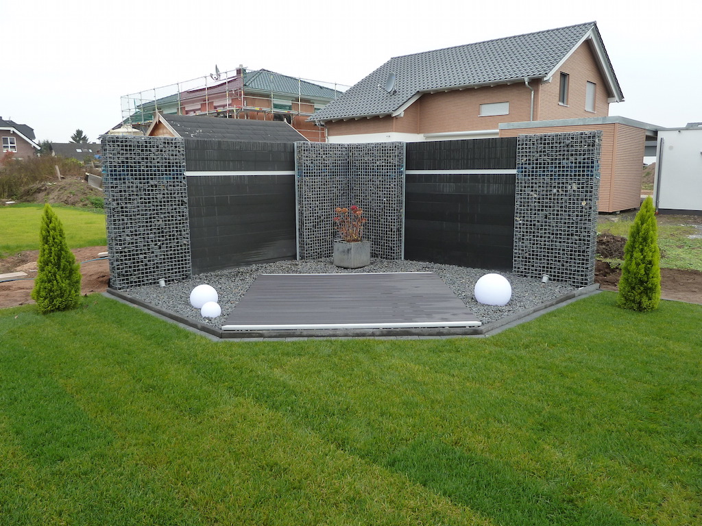 Gabionen mit WPC