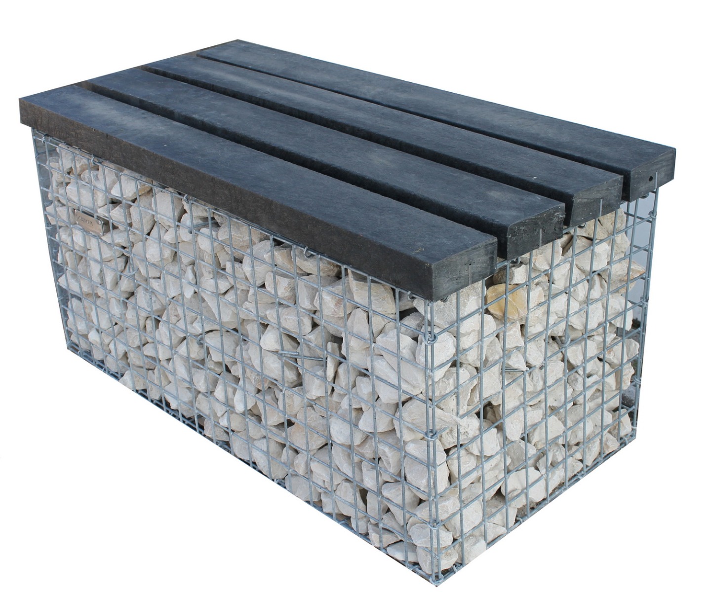 Gabion hocker Auflage Recycling-Kunststoff