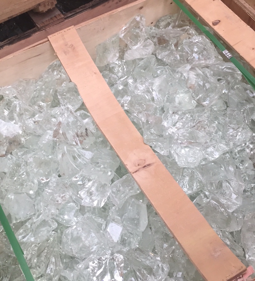 Glas Kristall Holzkiste