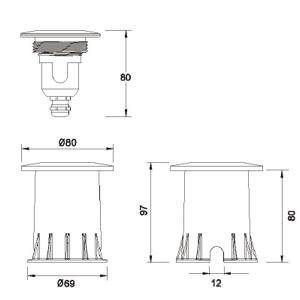 LED Grondspot Sus Small Sun 24V 1.5Watt details