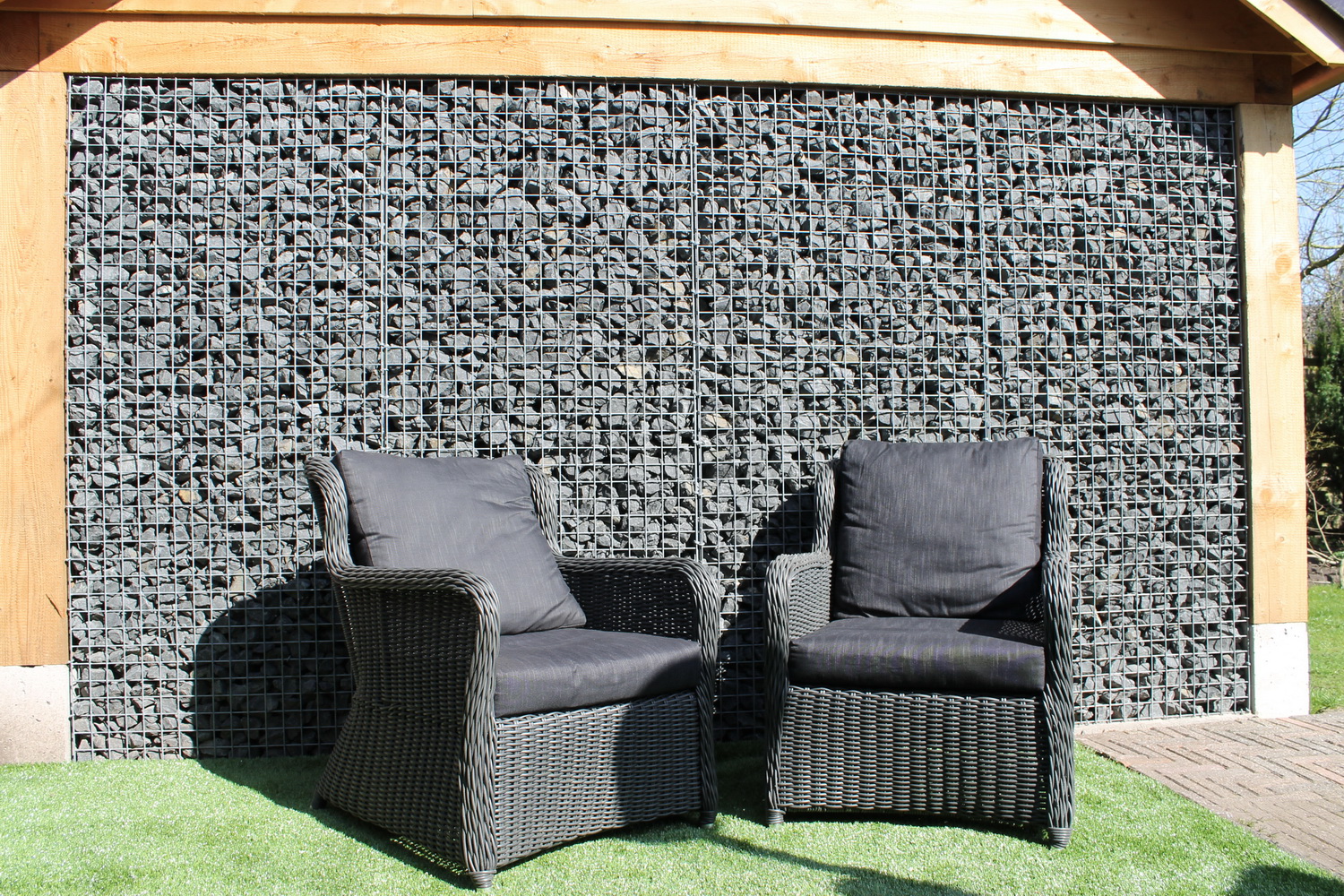 Steinkorb mit Basalt 56-75mm