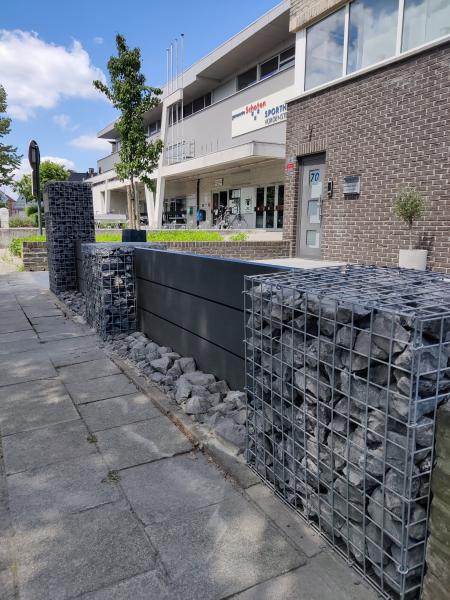 Gabionen WPC-zaun Gabionen WPC-zaun