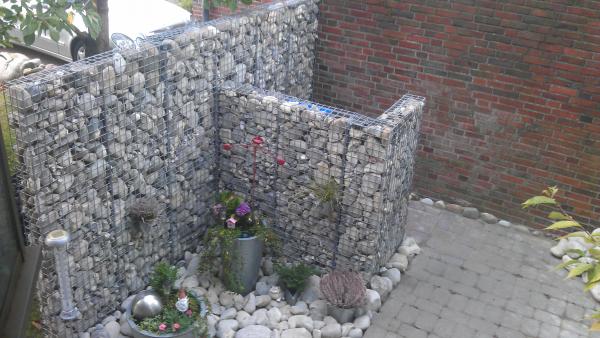 Gabionen Mülltonnenverkleidung Gabionen Mülltonnenverkleidung