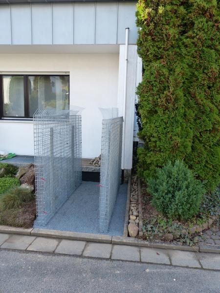 Gabionen Mülltonnenverkleidung Gabionen Mülltonnenverkleidung