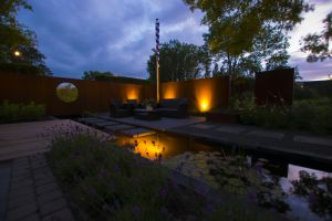 Inspirationsfoto mit LED-Beleuchtung – Gabionen LED beleuchtung