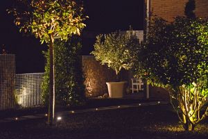 Inspirationsfoto mit LED-Beleuchtung – Gabionen LED beleuchtung