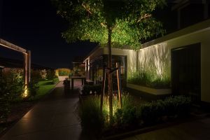 Inspirationsfoto mit LED-Beleuchtung – Gabionen LED beleuchtung
