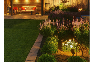 Inspirationsfoto mit LED-Beleuchtung – Gabionen LED beleuchtung