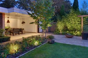 Inspirationsfoto mit LED-Beleuchtung – Gabionen LED beleuchtung