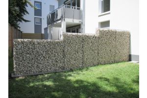 Gabionen mit Yellow Sun – Yellow Sun Bruchstein Inspiration. Gabionen mit Yellow Sun