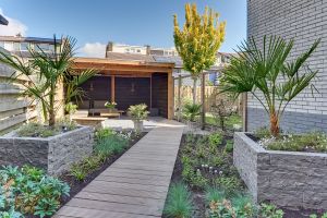 Inspirationsfoto mit LED-Beleuchtung – Gabionen LED beleuchtung