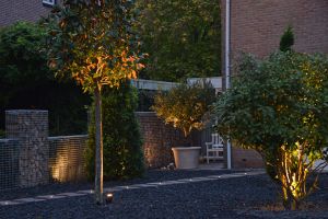 Inspirationsfoto mit LED-Beleuchtung – Gabionen LED beleuchtung