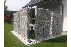 Gabionen mit Yellow Sun – Gabionen. Gabionen mit Yellow Sun