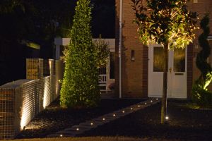 Inspirationsfoto mit LED-Beleuchtung – Gabionen LED beleuchtung