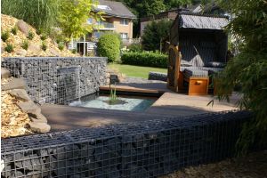 Gabionen Wasserfall – Wasserfall. Gabionen Wasserfall