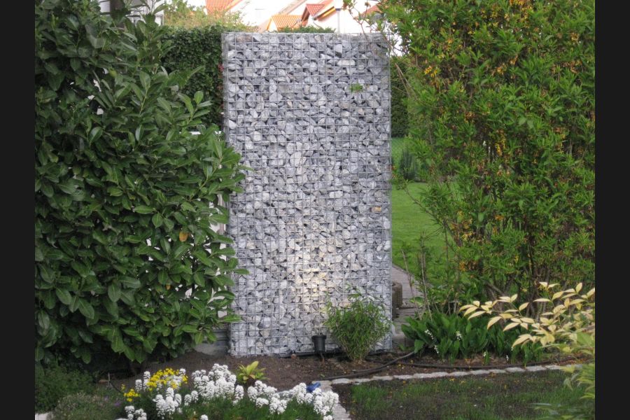 Gabionen LED beleuchtung